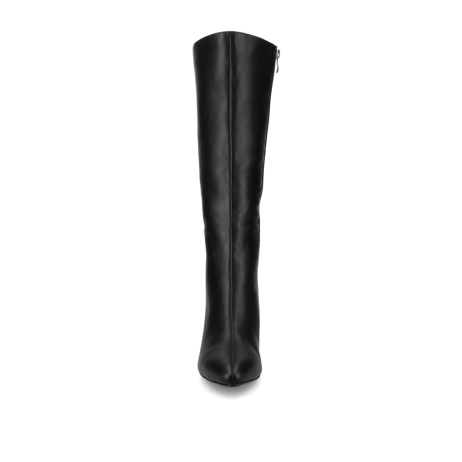 Journee AMEYLIA VEGAN LEATHER KNEE-HIGH BOOTS IN WIDE CALF - Black PU