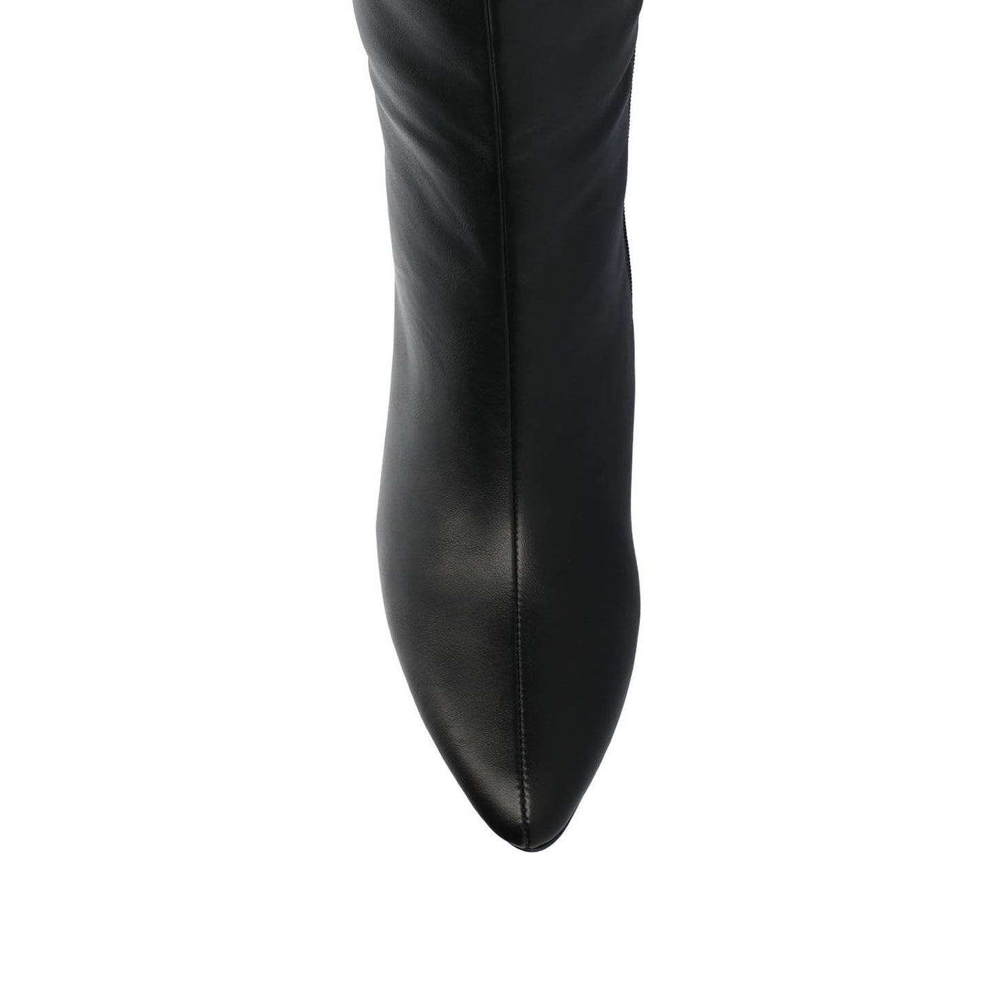 Journee AMEYLIA VEGAN LEATHER KNEE-HIGH BOOTS IN WIDE CALF - Black PU