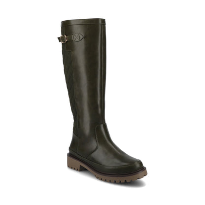 Journee ZEMMIE QUILTED BOOTS - Olive