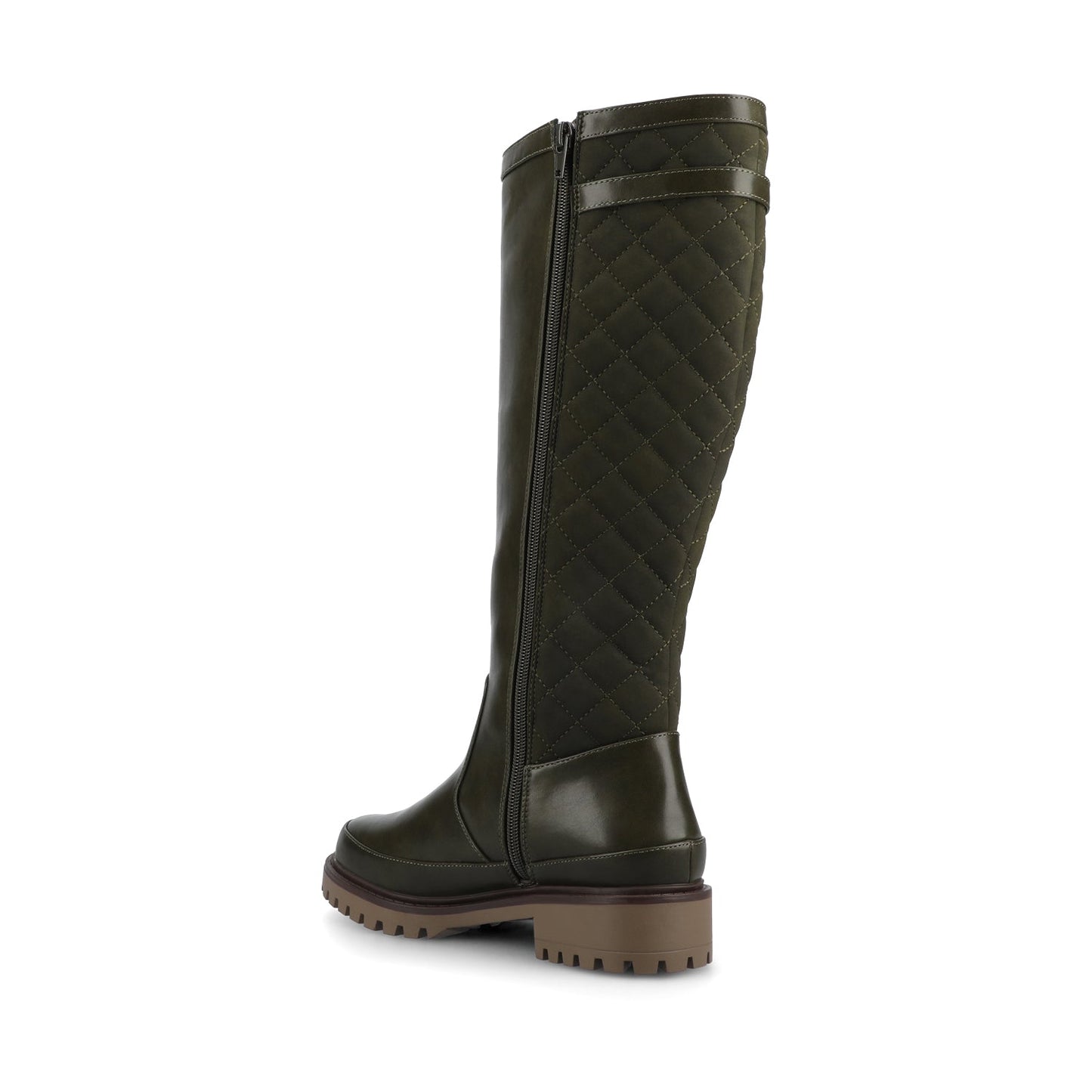 Journee ZEMMIE QUILTED BOOTS - Olive