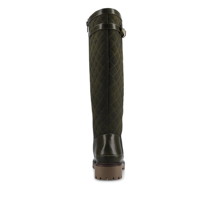 Journee ZEMMIE QUILTED BOOTS - Olive