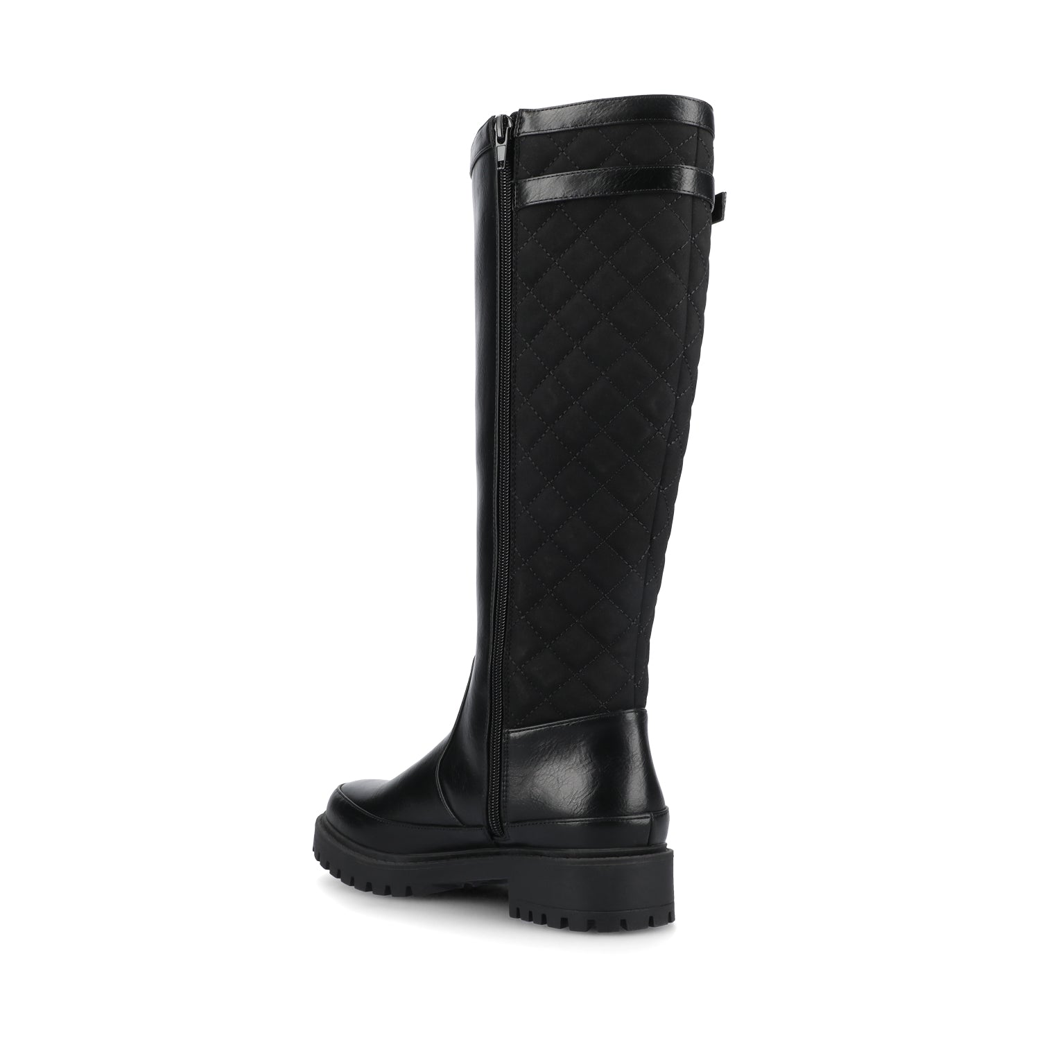 Journee ZEMMIE QUILTED BOOTS IN WIDE CALF - Black