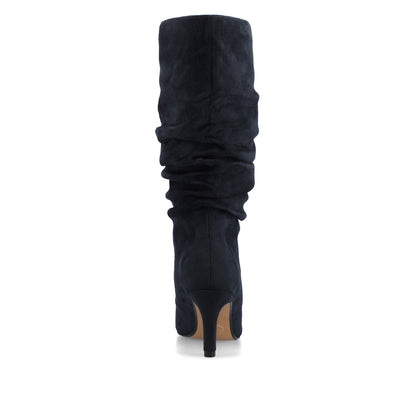 Journee SONNET SLOUCHY BOOTS IN WIDE CALF - Navy