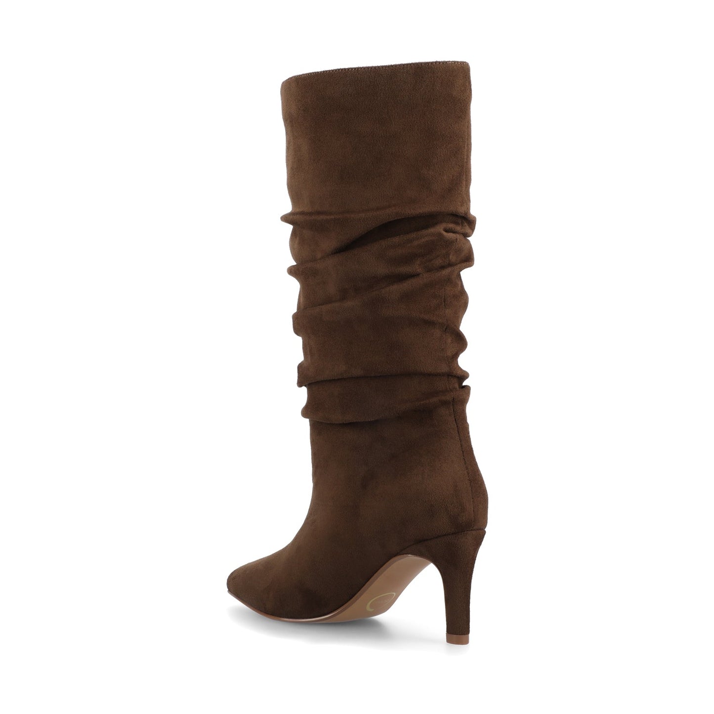 Journee SONNET SLOUCHY BOOTS IN WIDE CALF - Chocolate