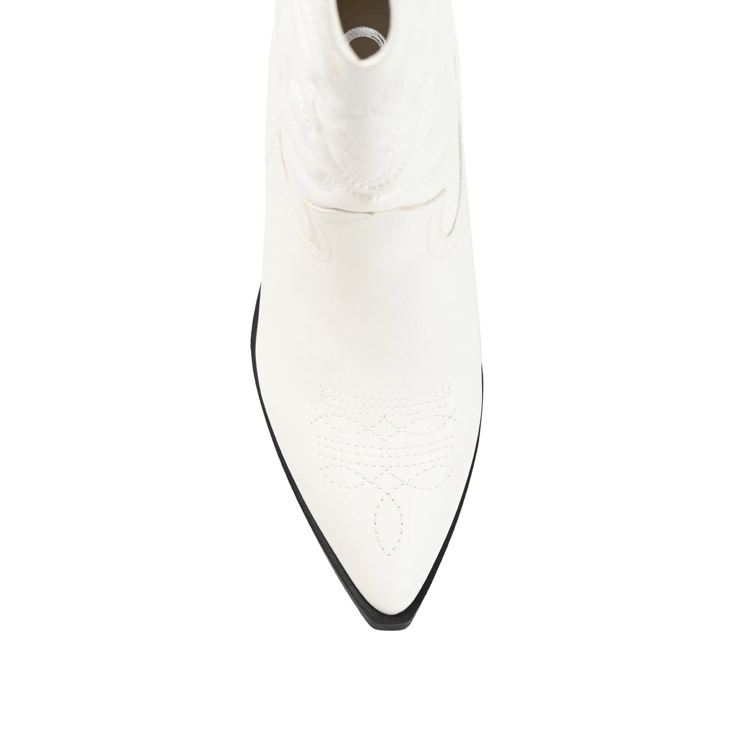 Journee CHANTRY COWGIRL VEGAN LEATHER BOOTS IN WIDE CALF - White PU