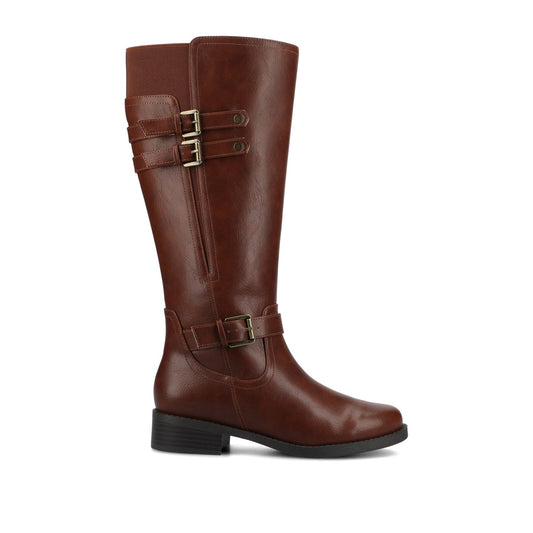Journee SONNY KNEE HIGH BOOT IN WIDE CALF - Cognac