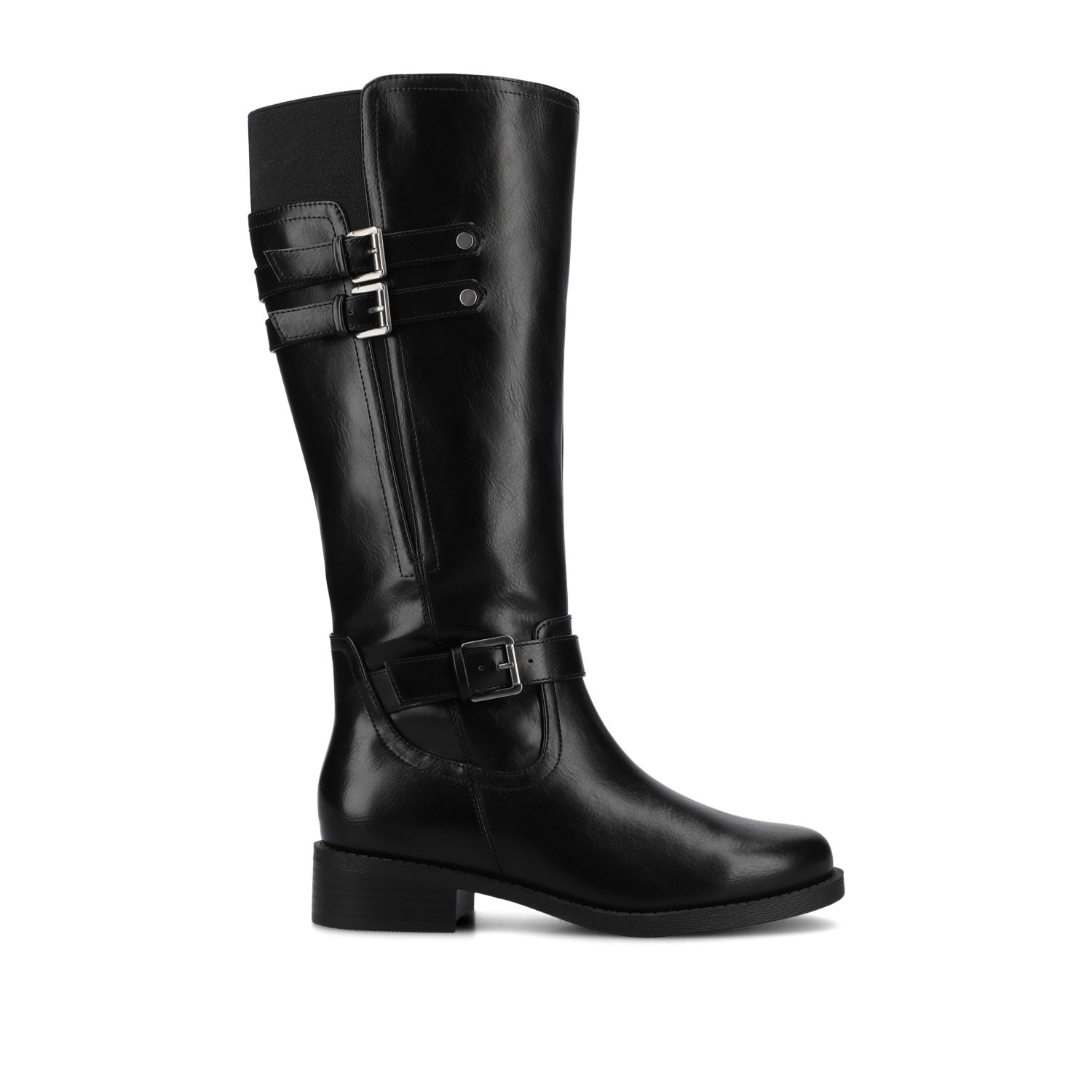 Journee SONNY KNEE HIGH BOOT IN WIDE CALF - Black