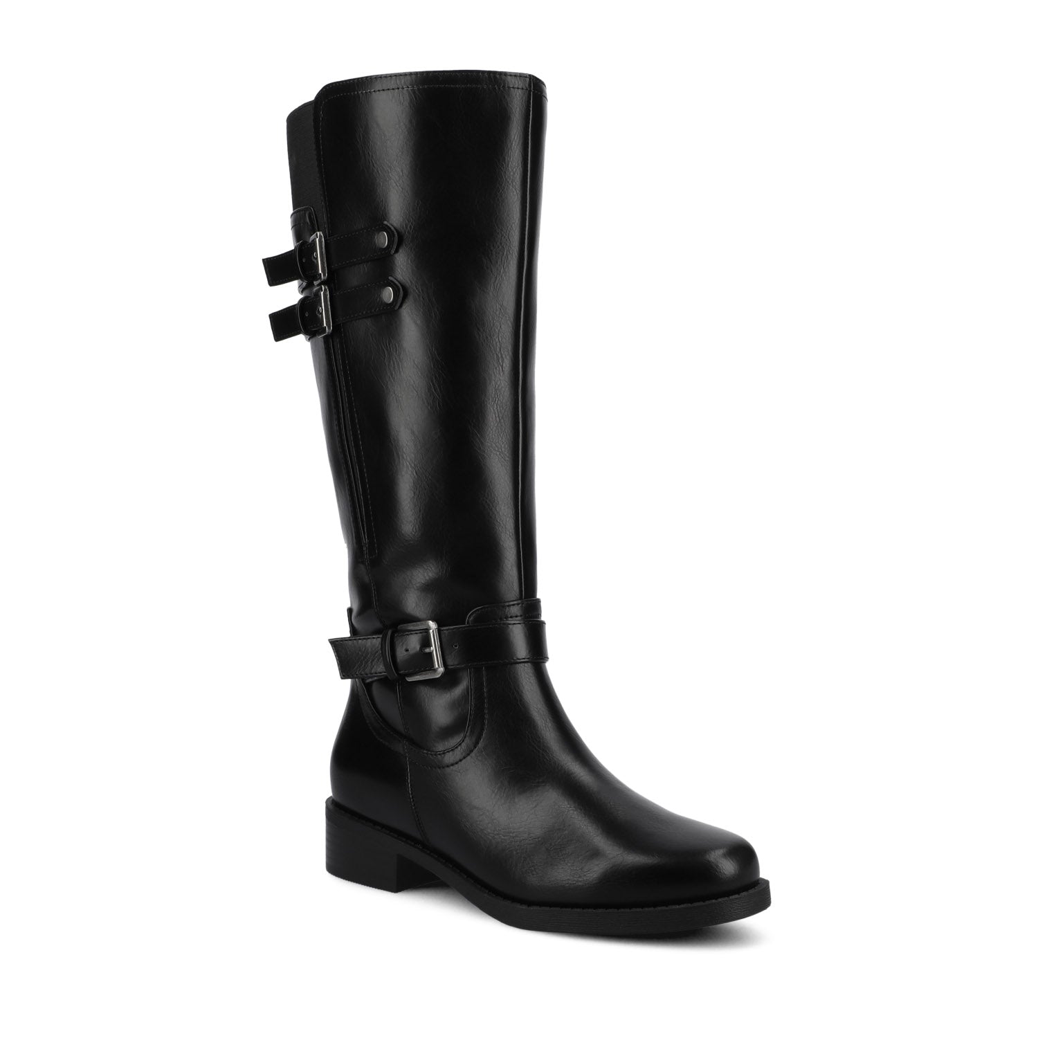 Journee SONNY KNEE HIGH BOOT IN WIDE CALF - Black