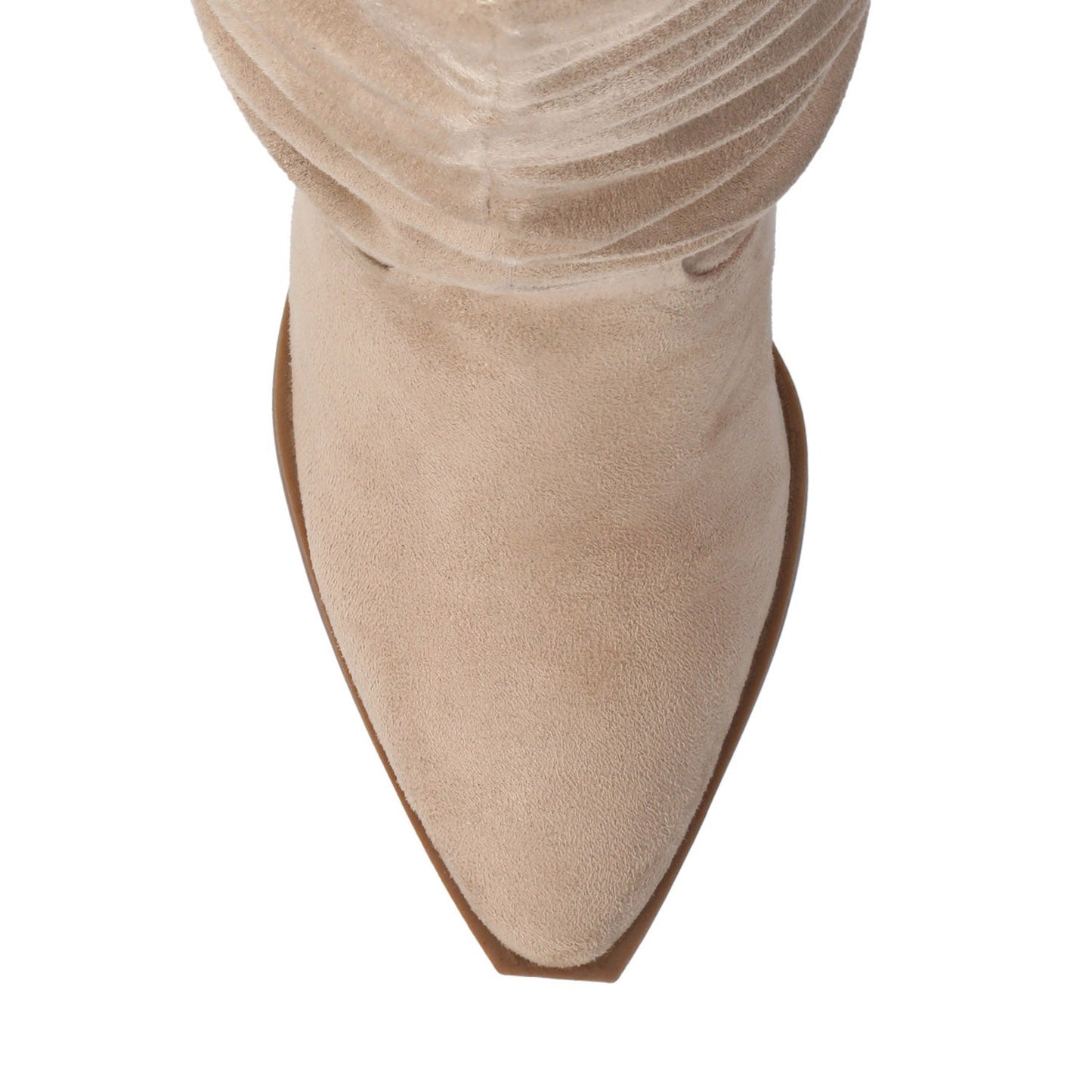 Journee KALEAH KNEE HIGH SLOUCHY BOOT IN WIDE CALF - Taupe