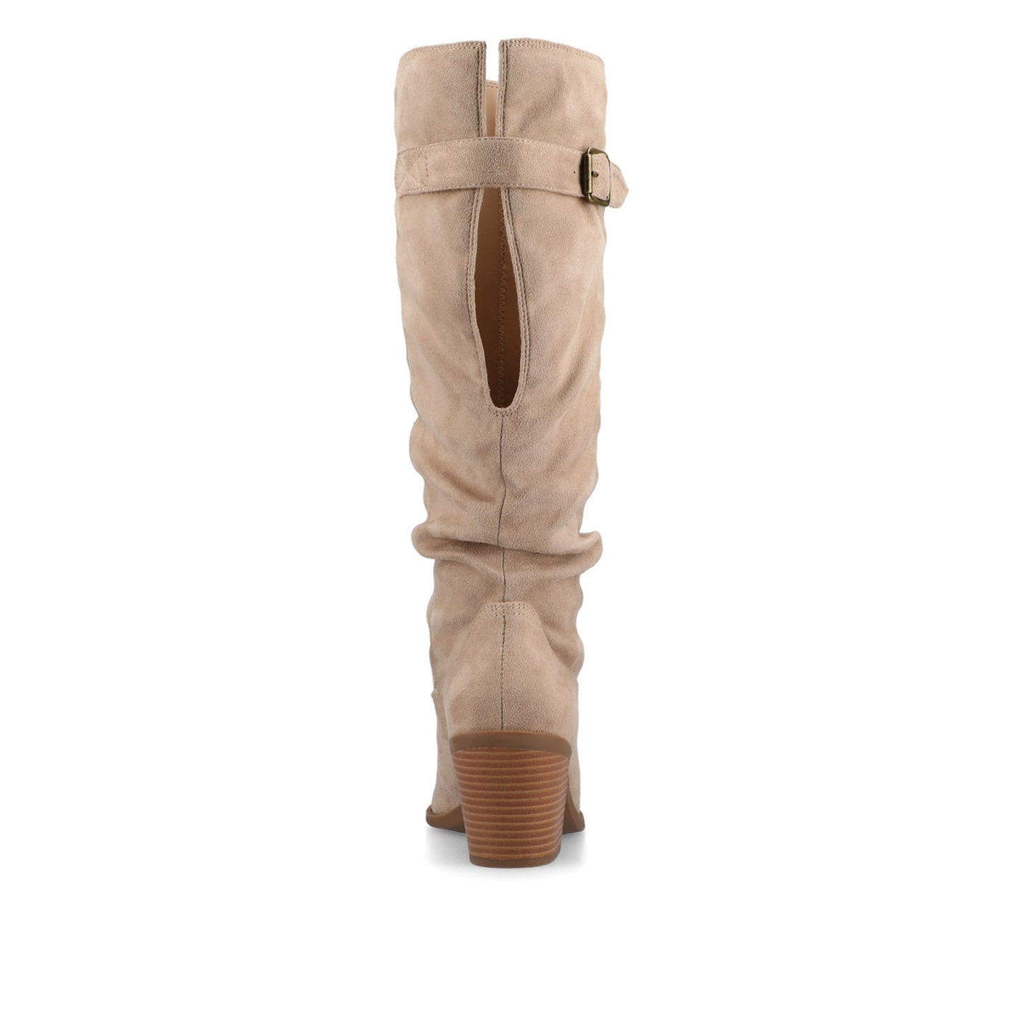 Journee KALEAH KNEE HIGH SLOUCHY BOOT IN WIDE CALF - Taupe