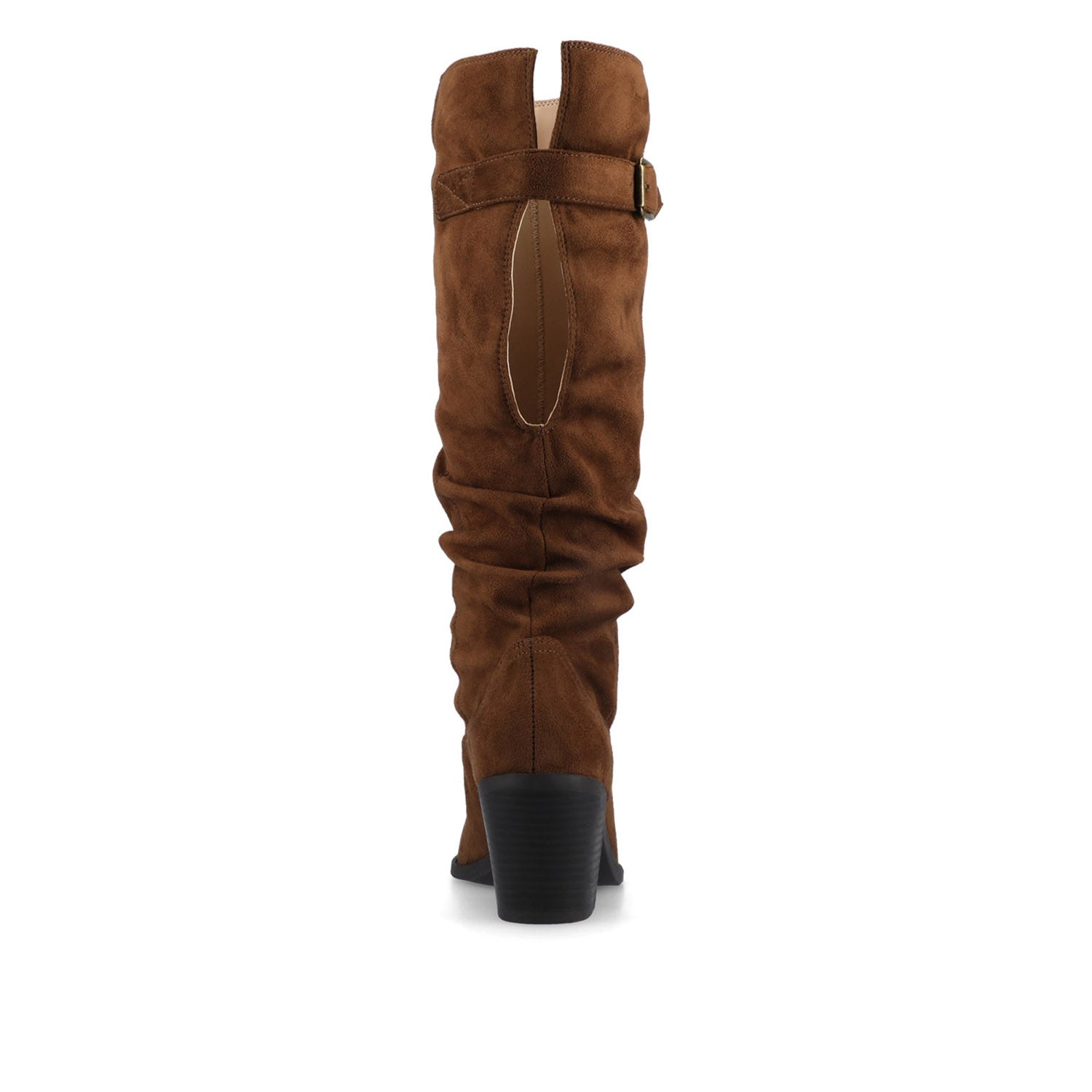 Journee KALEAH KNEE HIGH SLOUCHY BOOT IN WIDE CALF - Brown