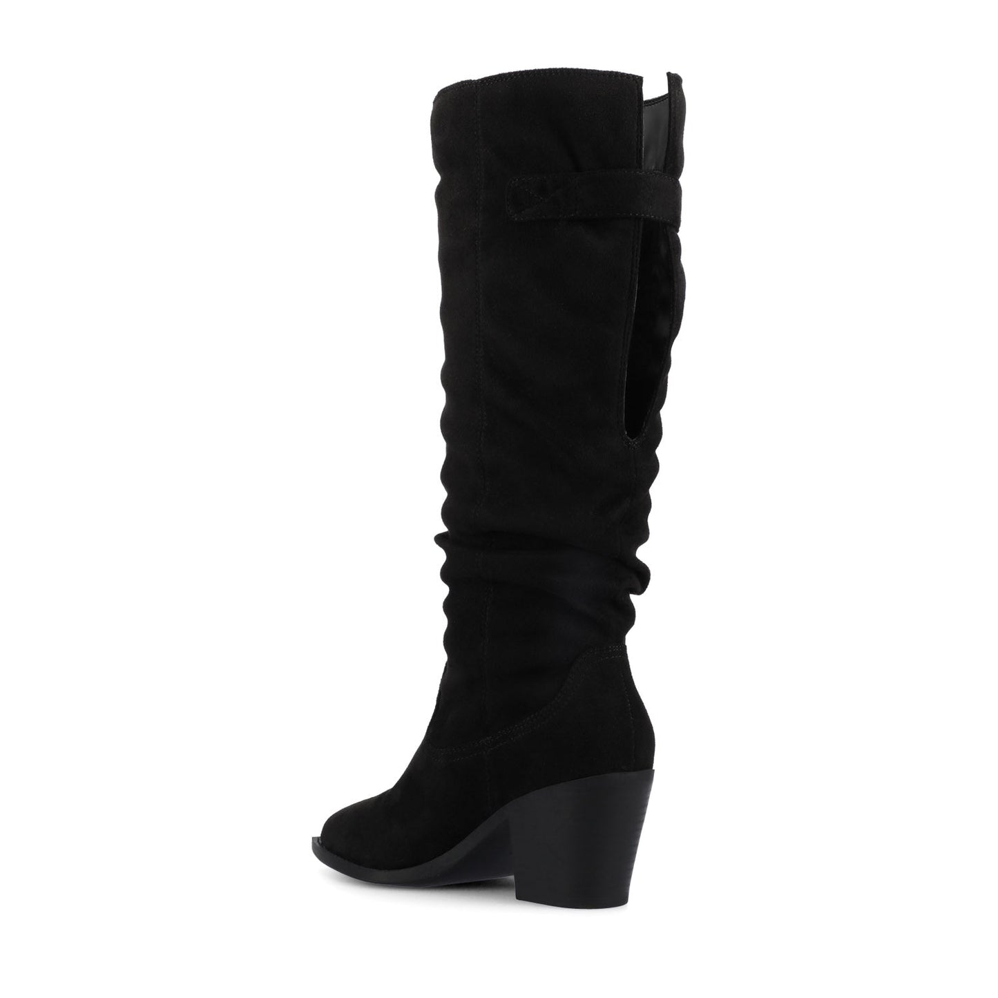 Journee KALEAH KNEE HIGH SLOUCHY BOOT IN WIDE CALF - Black