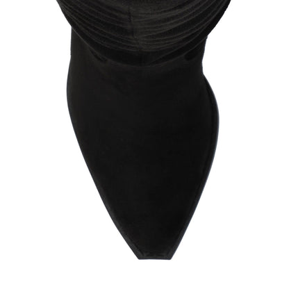 Journee KALEAH KNEE HIGH SLOUCHY BOOT IN WIDE CALF - Black