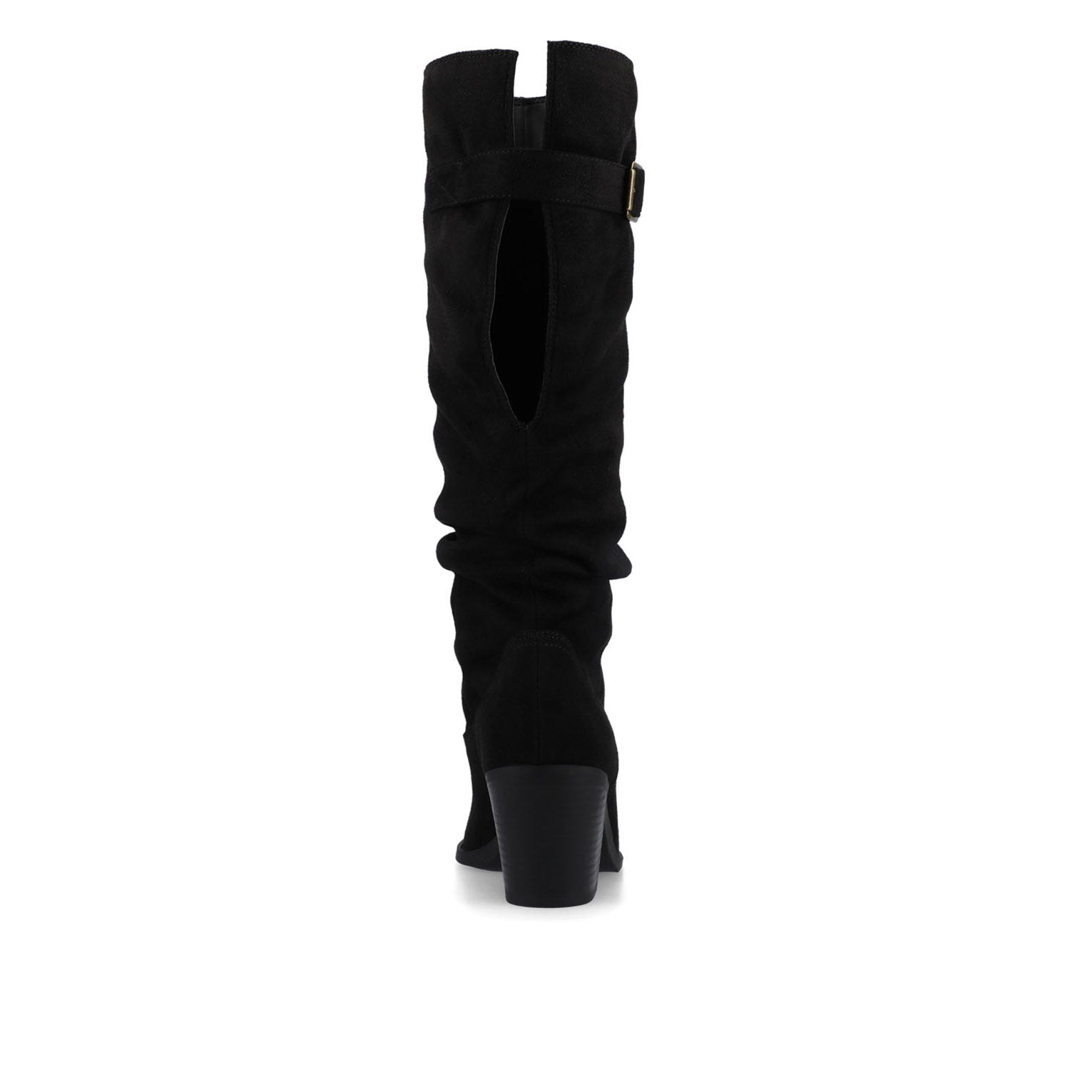 Journee KALEAH KNEE HIGH SLOUCHY BOOT IN WIDE CALF - Black