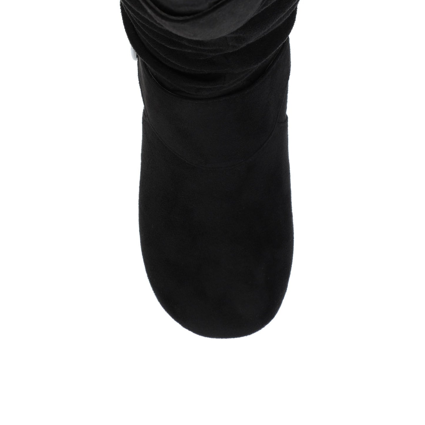 Journee JESTER KNEE HIGH BOOTS IN WIDE CALF - Black Faux Suede