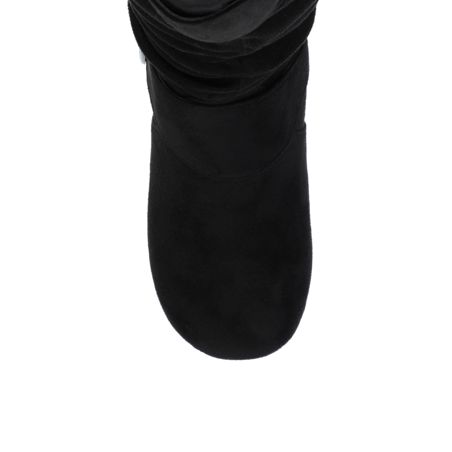 Journee JESTER KNEE HIGH BOOTS IN WIDE CALF - Black Faux Suede