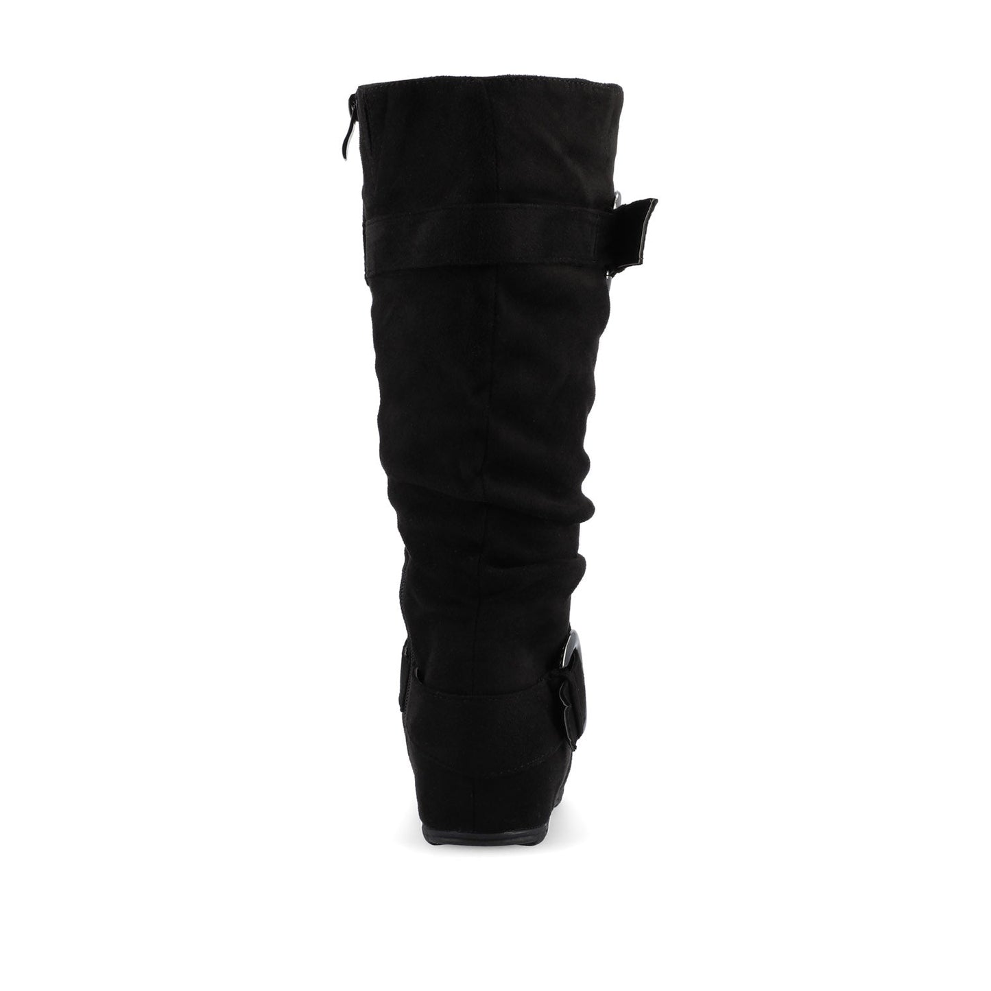 Journee JESTER KNEE HIGH BOOTS IN WIDE CALF - Black Faux Suede