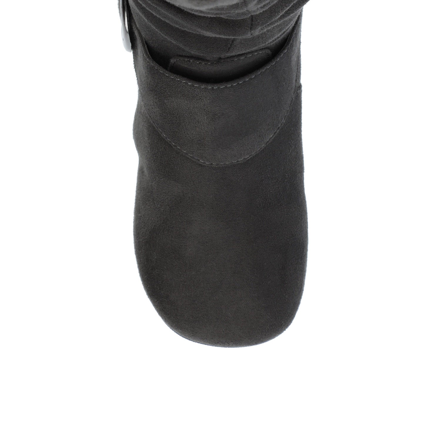Journee JESTER KNEE HIGH BOOTS IN WIDE CALF - Grey Faux Suede
