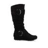Black Faux Suede