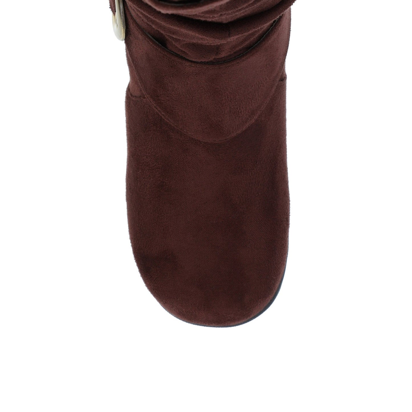 Journee JESTER KNEE HIGH BOOTS IN WIDE CALF - Brown Faux Suede