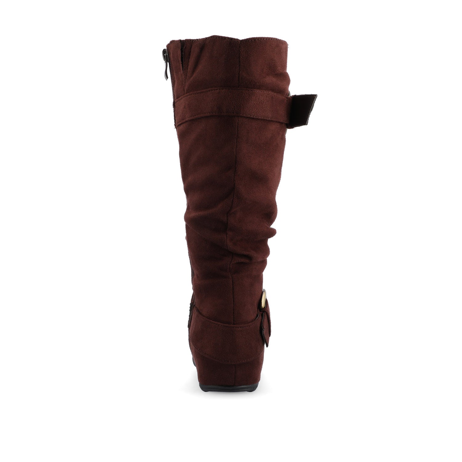 Journee JESTER KNEE HIGH BOOTS IN WIDE CALF - Brown Faux Suede