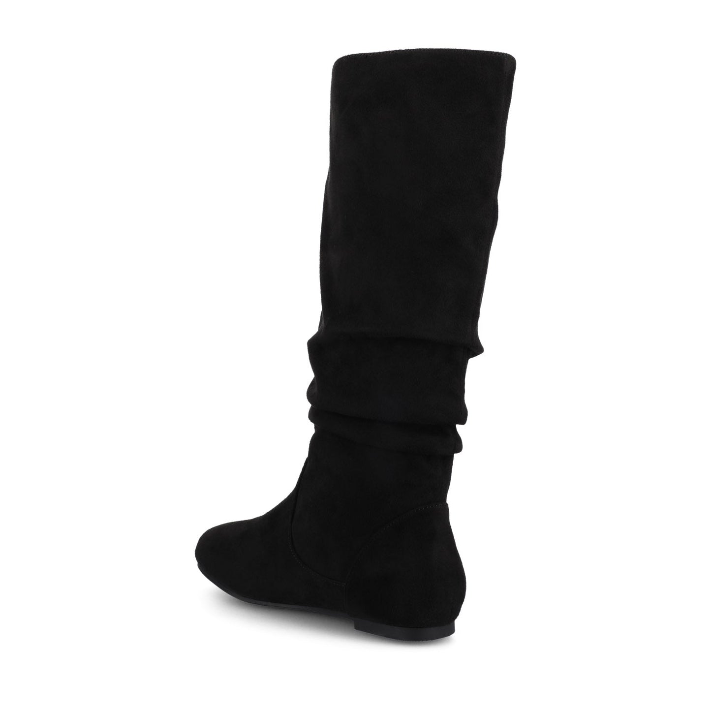 Journee JAYNE KNEE HIGH BOOTS IN WIDE CALF - Black Faux Suede