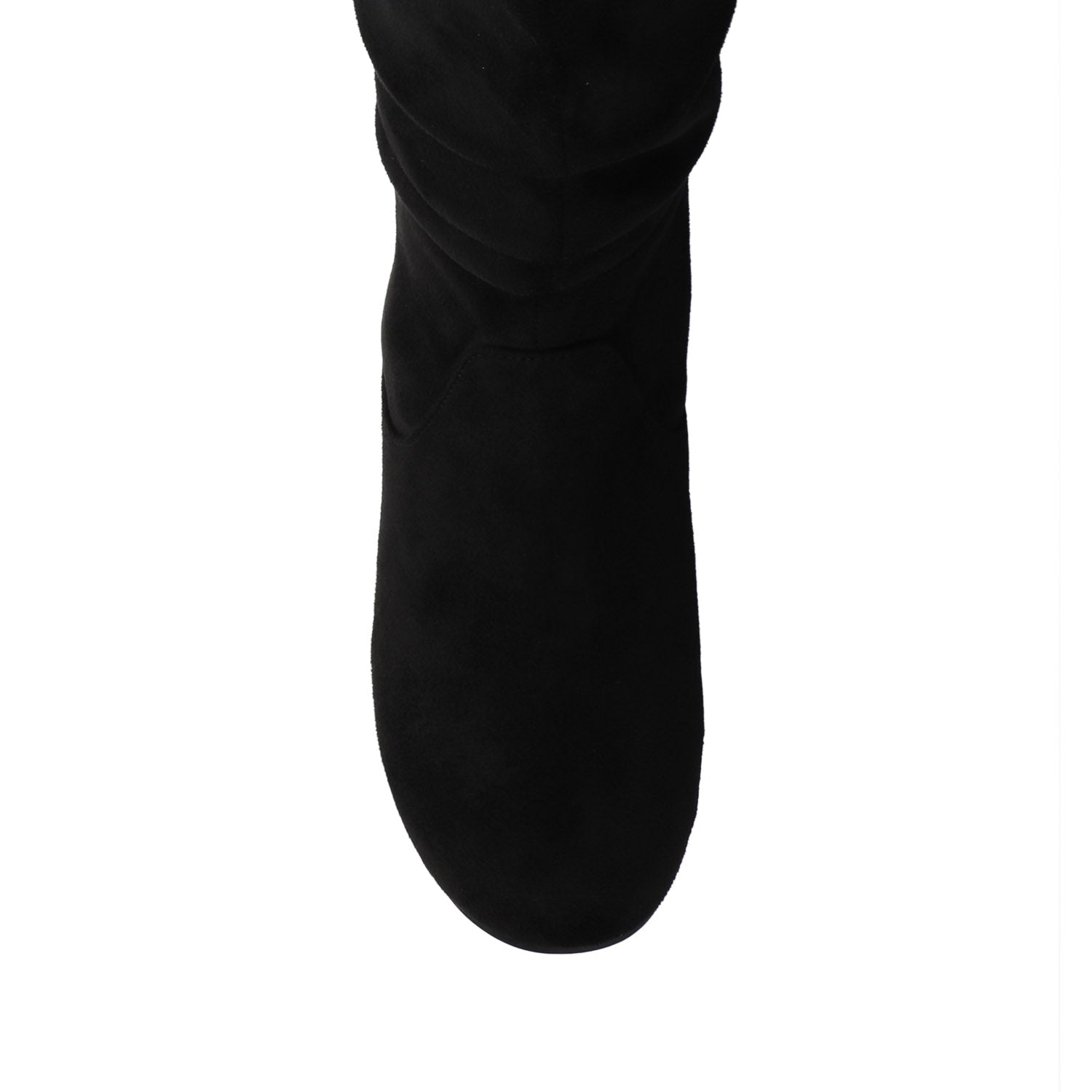 Journee JAYNE KNEE HIGH BOOTS IN WIDE CALF - Black Faux Suede