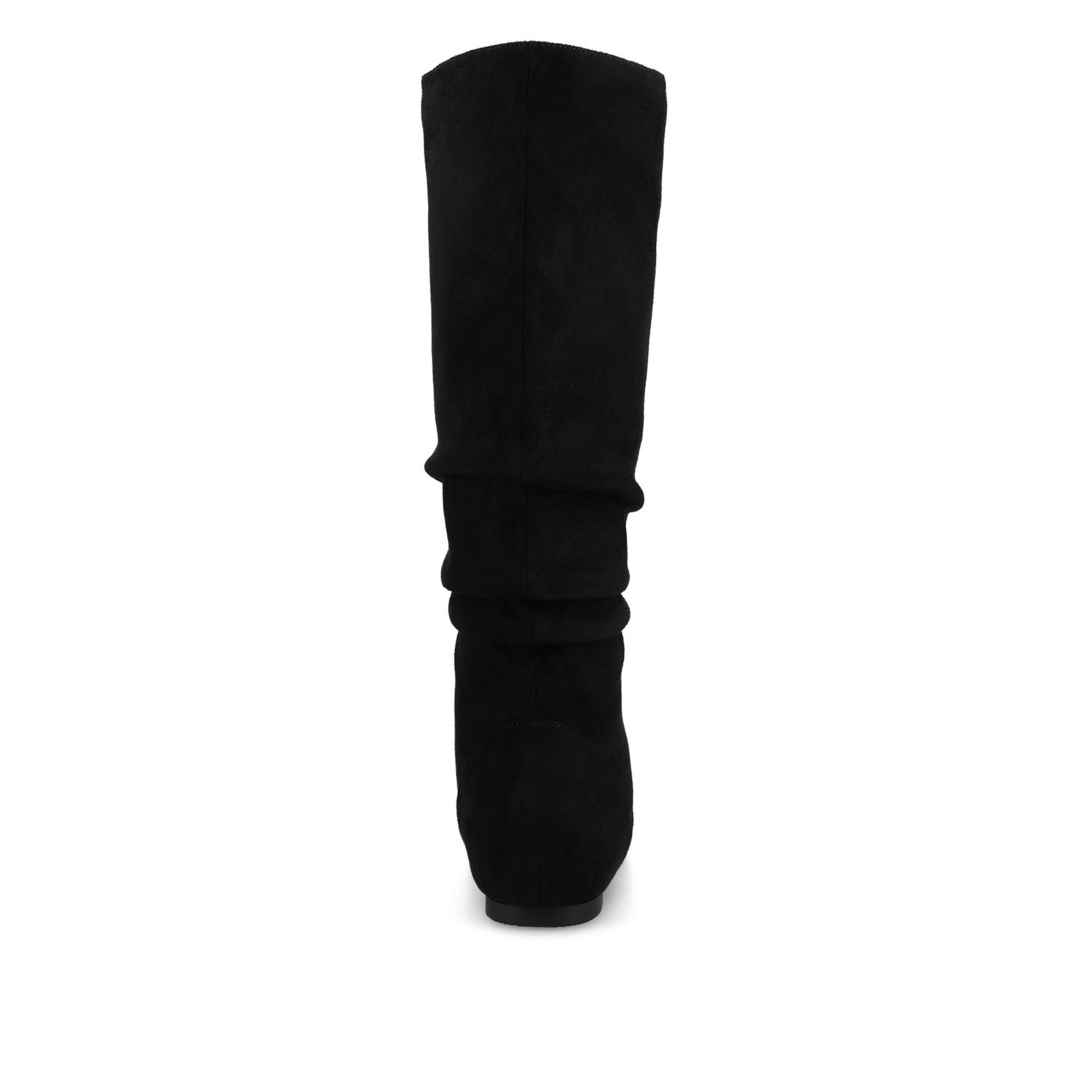 Journee JAYNE KNEE HIGH BOOTS IN WIDE CALF - Black Faux Suede