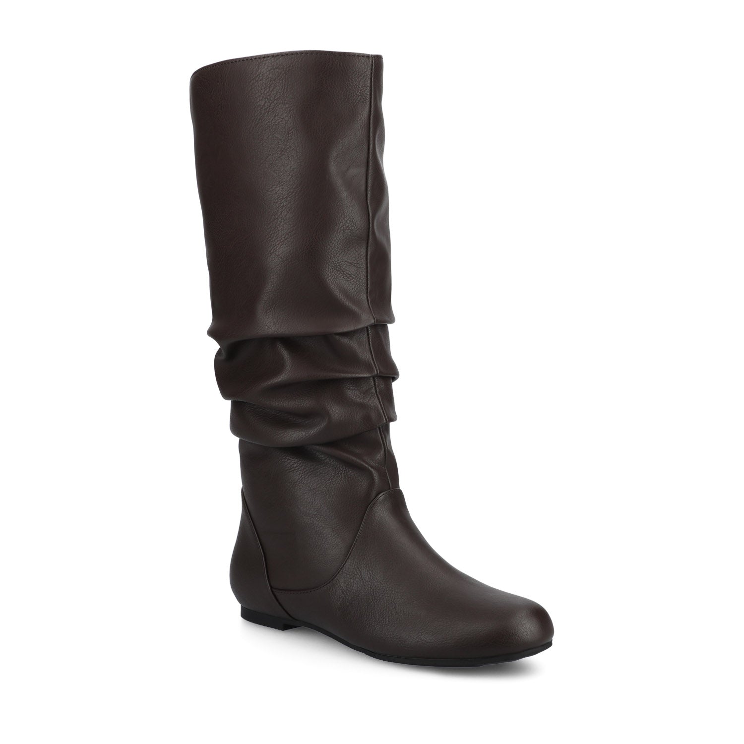 Journee JAYNE KNEE HIGH BOOTS IN WIDE CALF - Brown
