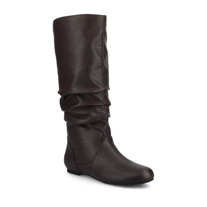 Journee JAYNE KNEE HIGH BOOTS IN WIDE CALF - Brown