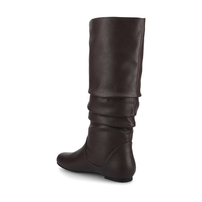Journee JAYNE KNEE HIGH BOOTS IN WIDE CALF - Brown
