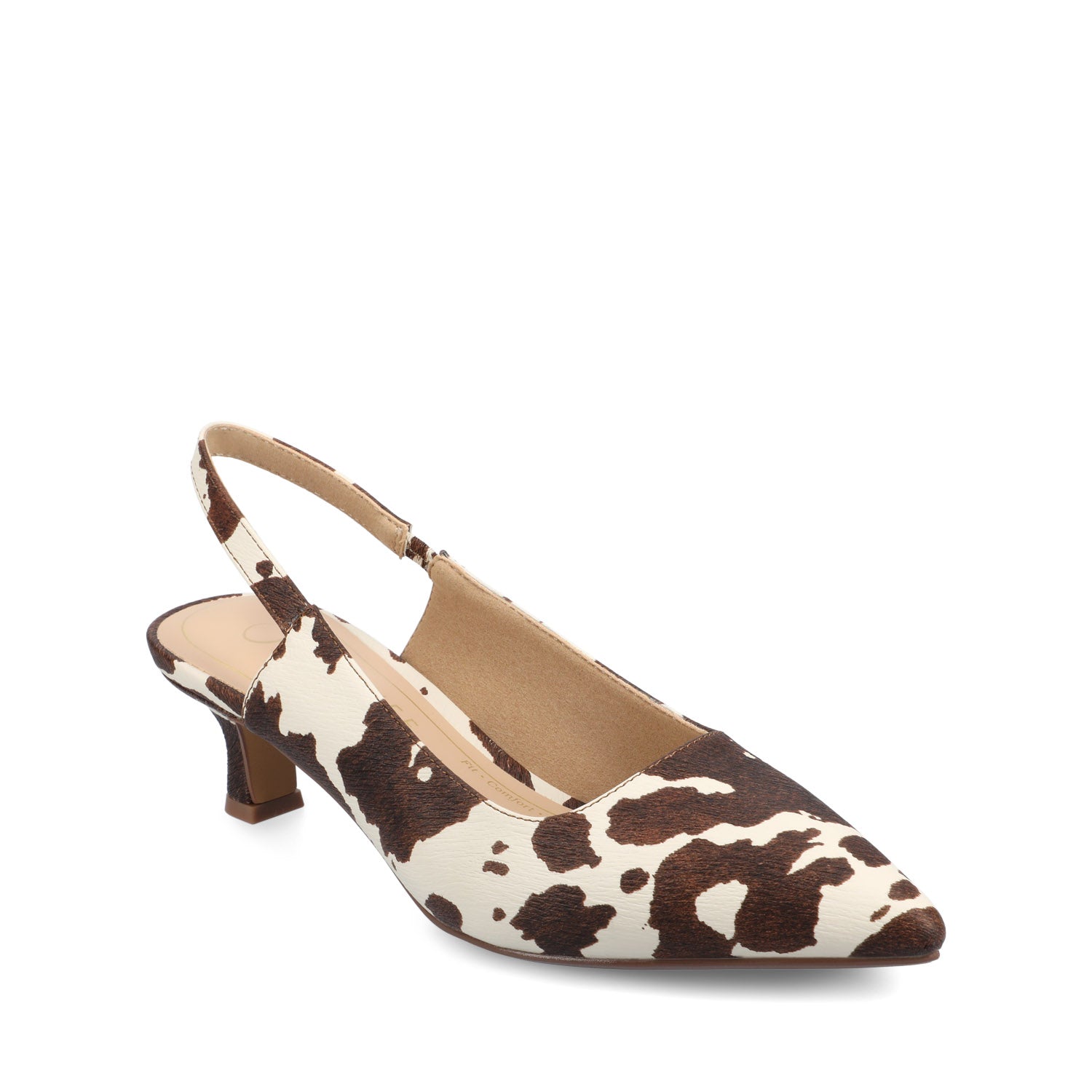 Journee PAULINA KITTEN HEELS IN STATEMENT PATENT - Cow