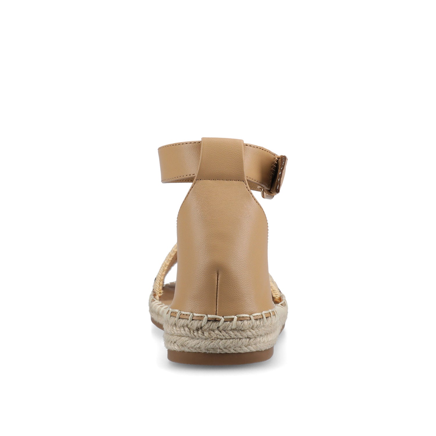 Journee TRISTEEN ESPADRILLE SANDALS IN FABRIC - Tan/Beading