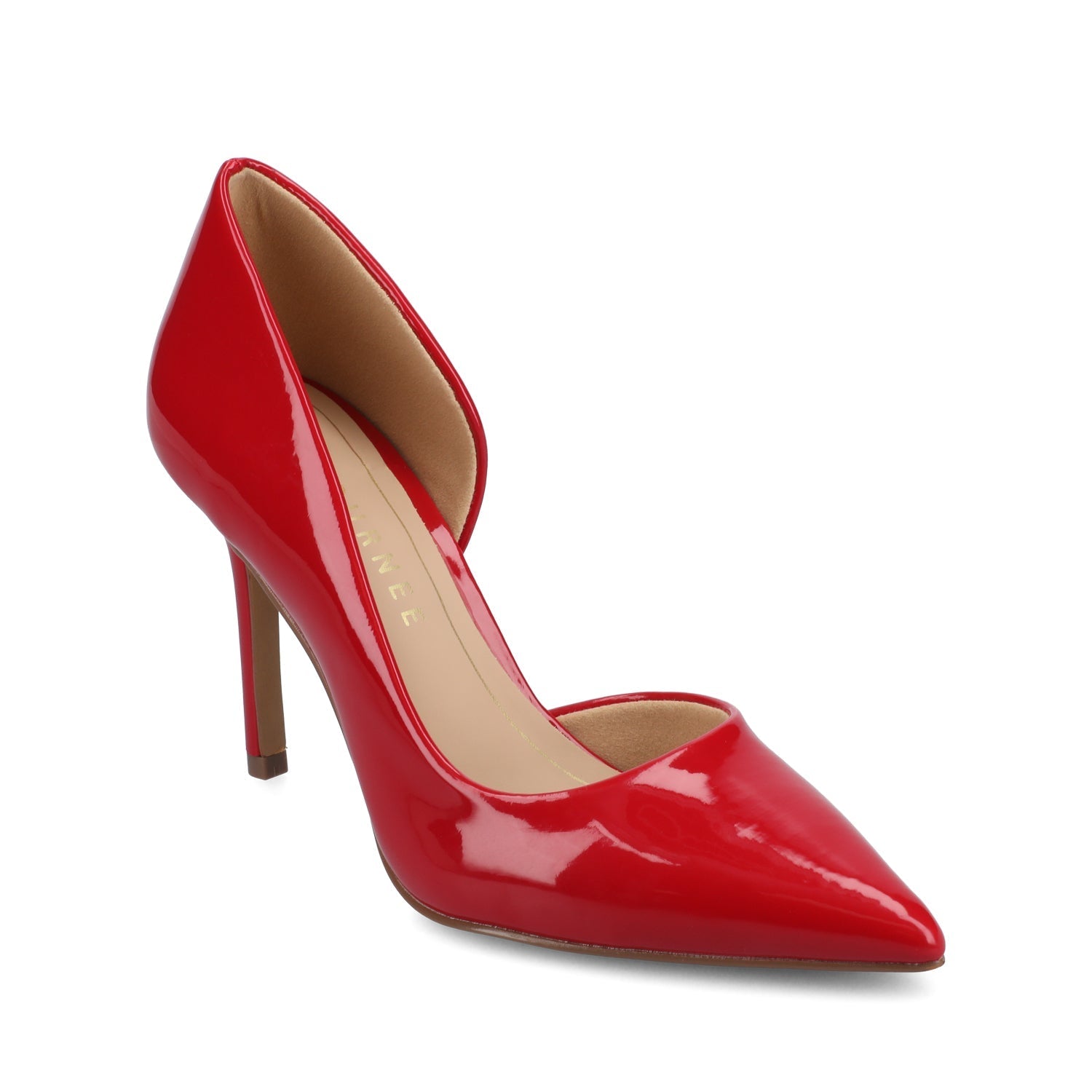 Journee BLANCA D'ORSAY STILETTO PUMPS - Patent Red