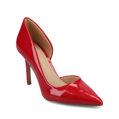 Journee BLANCA D'ORSAY STILETTO PUMPS - Patent Red