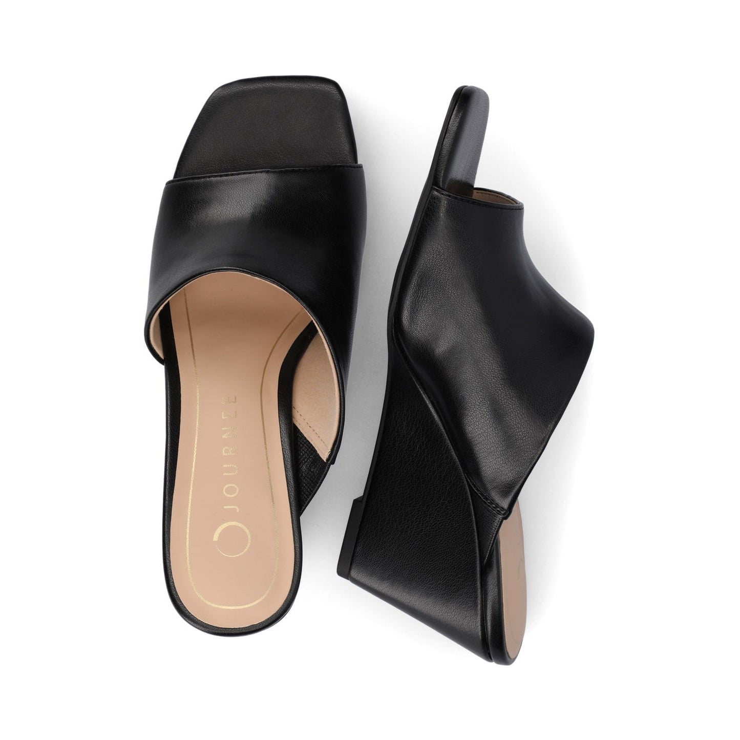 Journee CLEMENTINE WEDGE SANDALS - Black