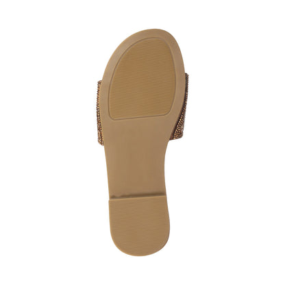 Journee MARIA SLIP ON SANDALS - Gold