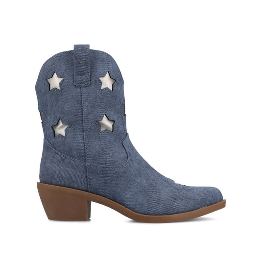 Journee UNDERWOOD WESTERN STAR BOOTIES - Denim