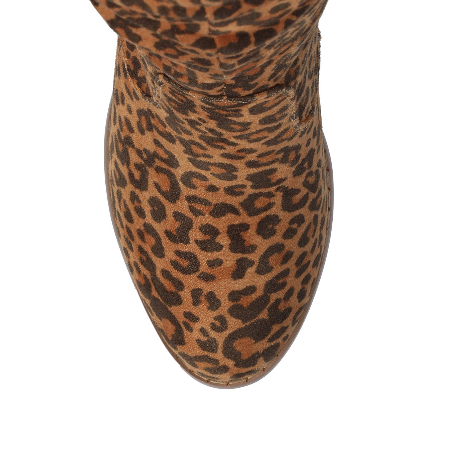 Journee KAISON THIGH HIGH BOOTS IN FAUX SUEDE - Leopard Faux Suede