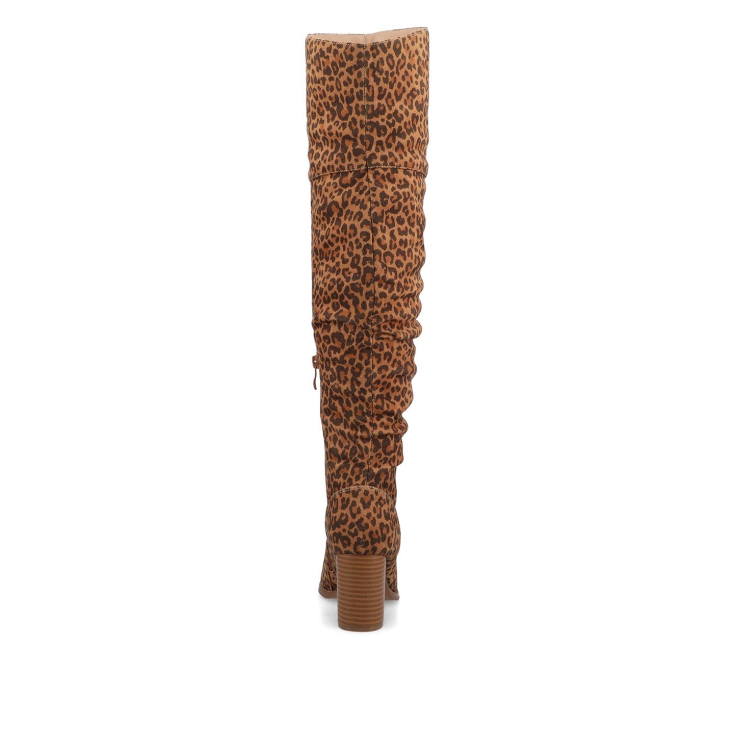 Journee KAISON THIGH HIGH BOOTS IN FAUX SUEDE - Leopard Faux Suede