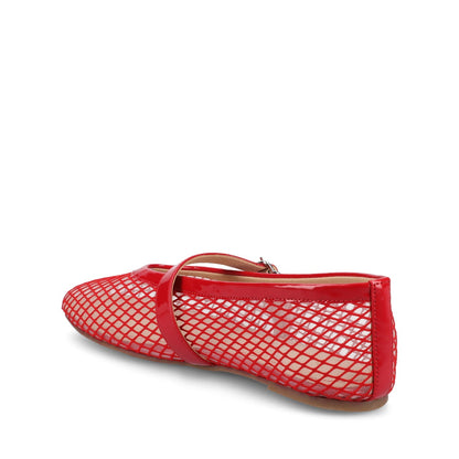 Journee CASHA MARY JANE FLATS IN MESH - Red Mesh