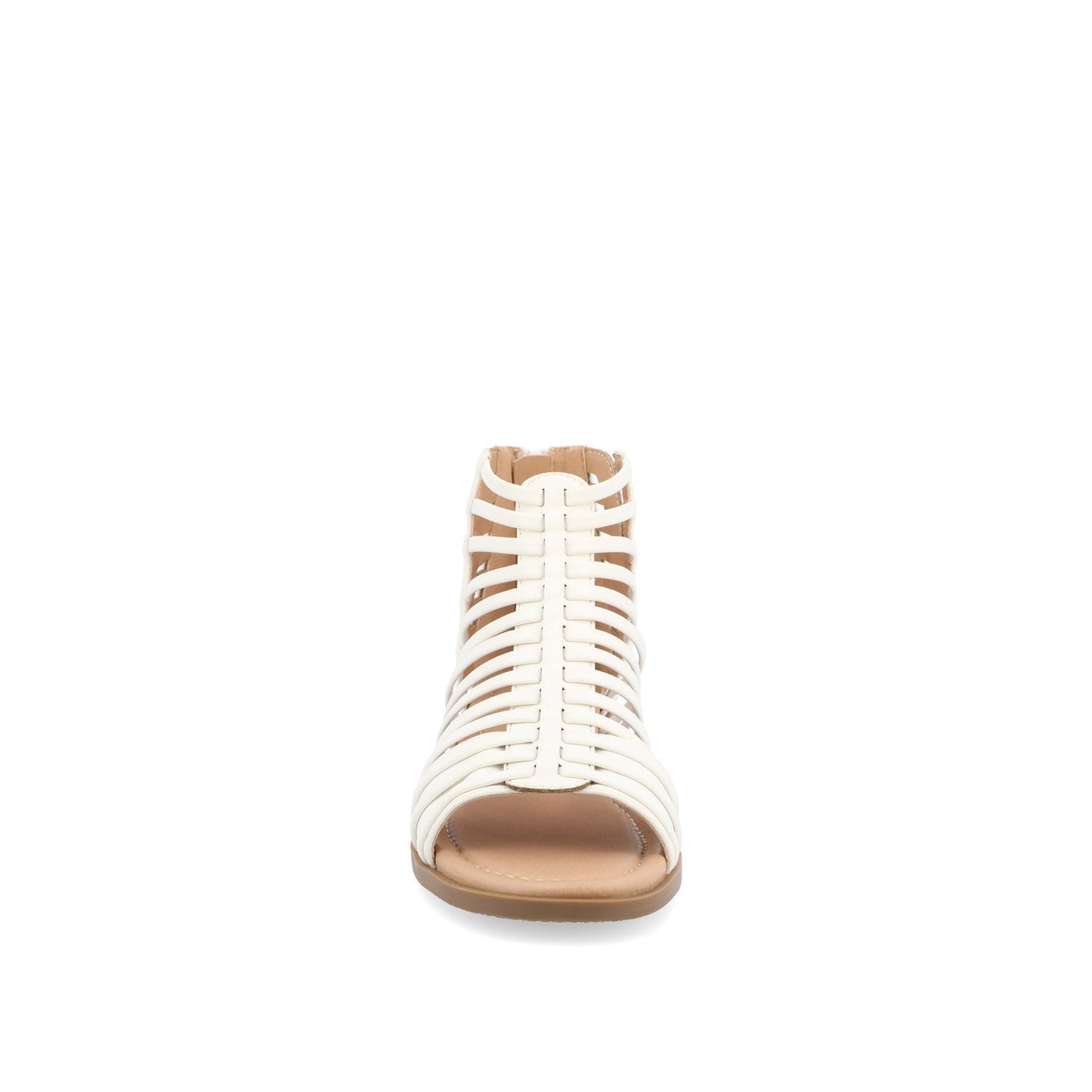 Journee DELILAH GLADIATOR SANDALS IN VEGAN LEATHER - White