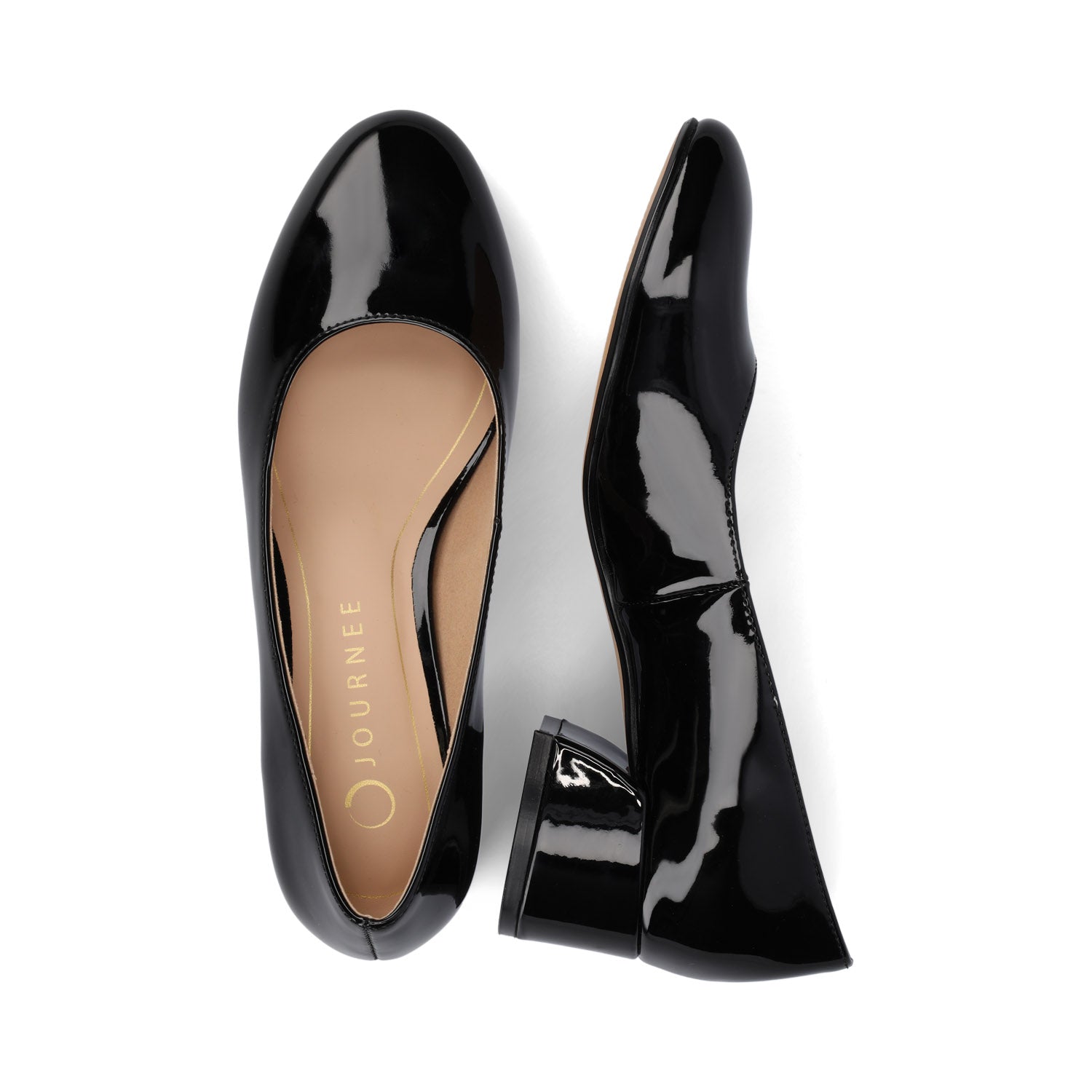 Journee SAAR II LOW PUMP HEELS IN PATENT - Black Patent