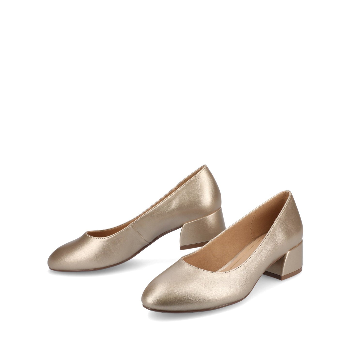 Journee SAAR II LOW PUMP HEELS IN PATENT - Gold PU