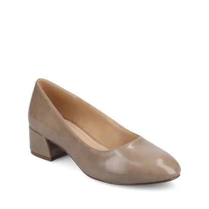 Journee SAAR II LOW PUMP HEELS IN PATENT - Taupe Patent