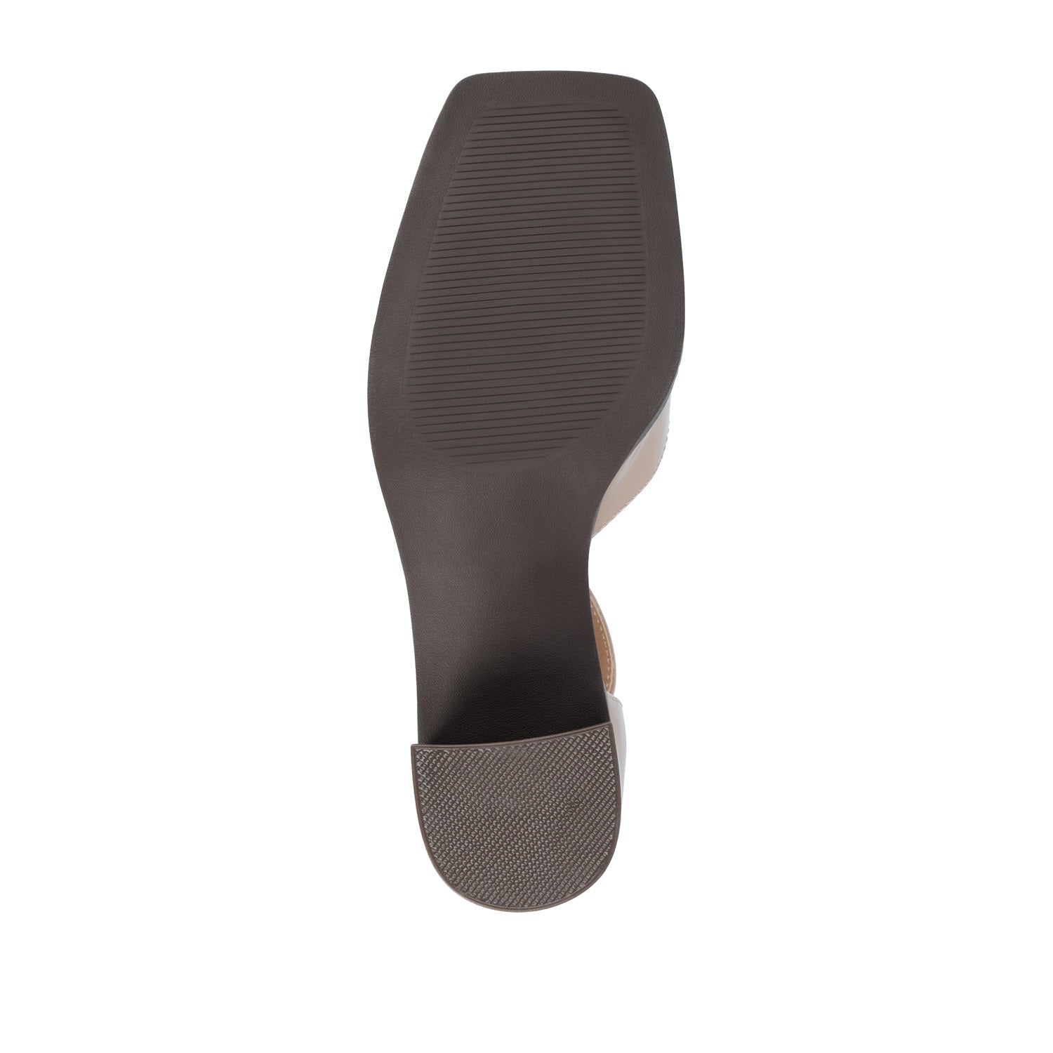 Journee EVANGELINE BLOCK D'ORSAY HEELS IN PATENT - Patent Taupe