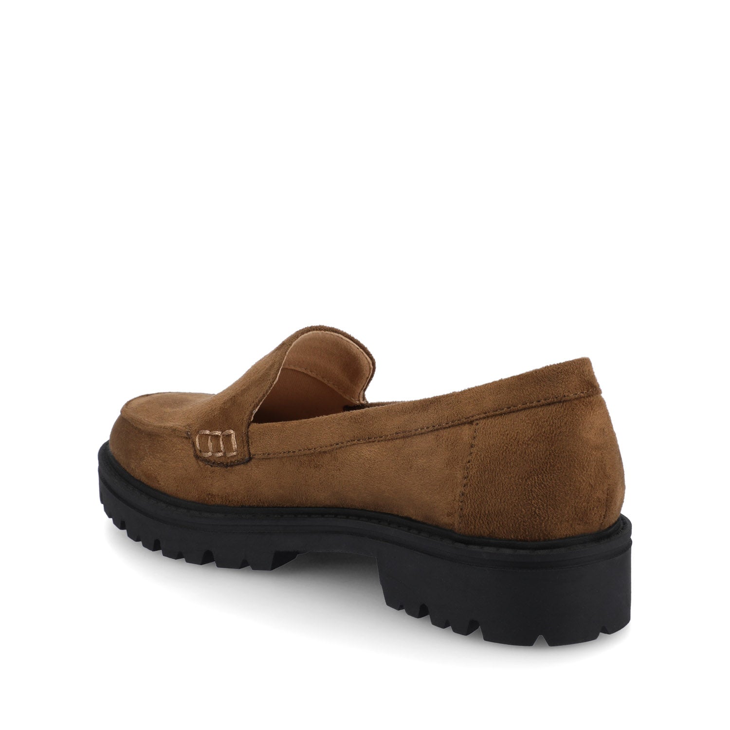 Journee ERIKA SLIP ON LOAFER - Chocolate Faux Suede
