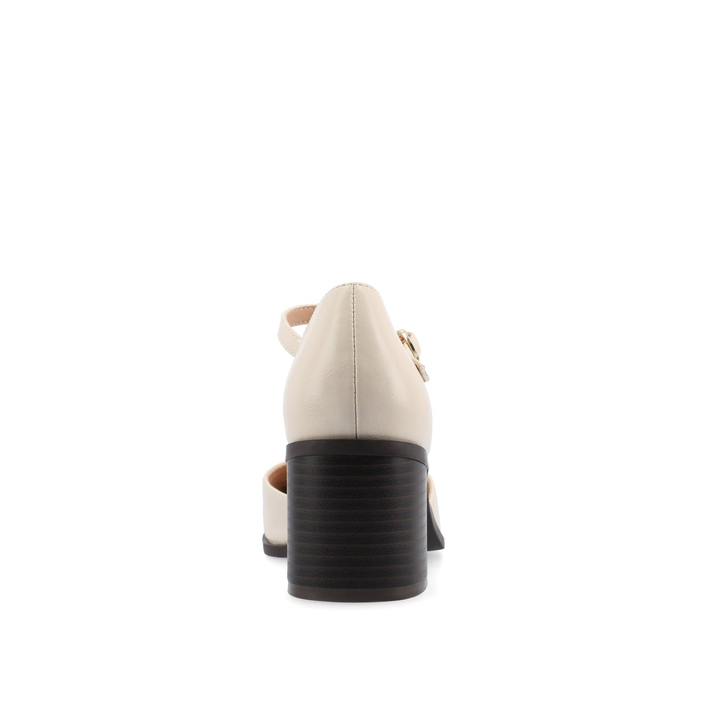 Journee EVANGELINE D'ORSAY HEELS IN VEGAN LEATHER - Beige PU