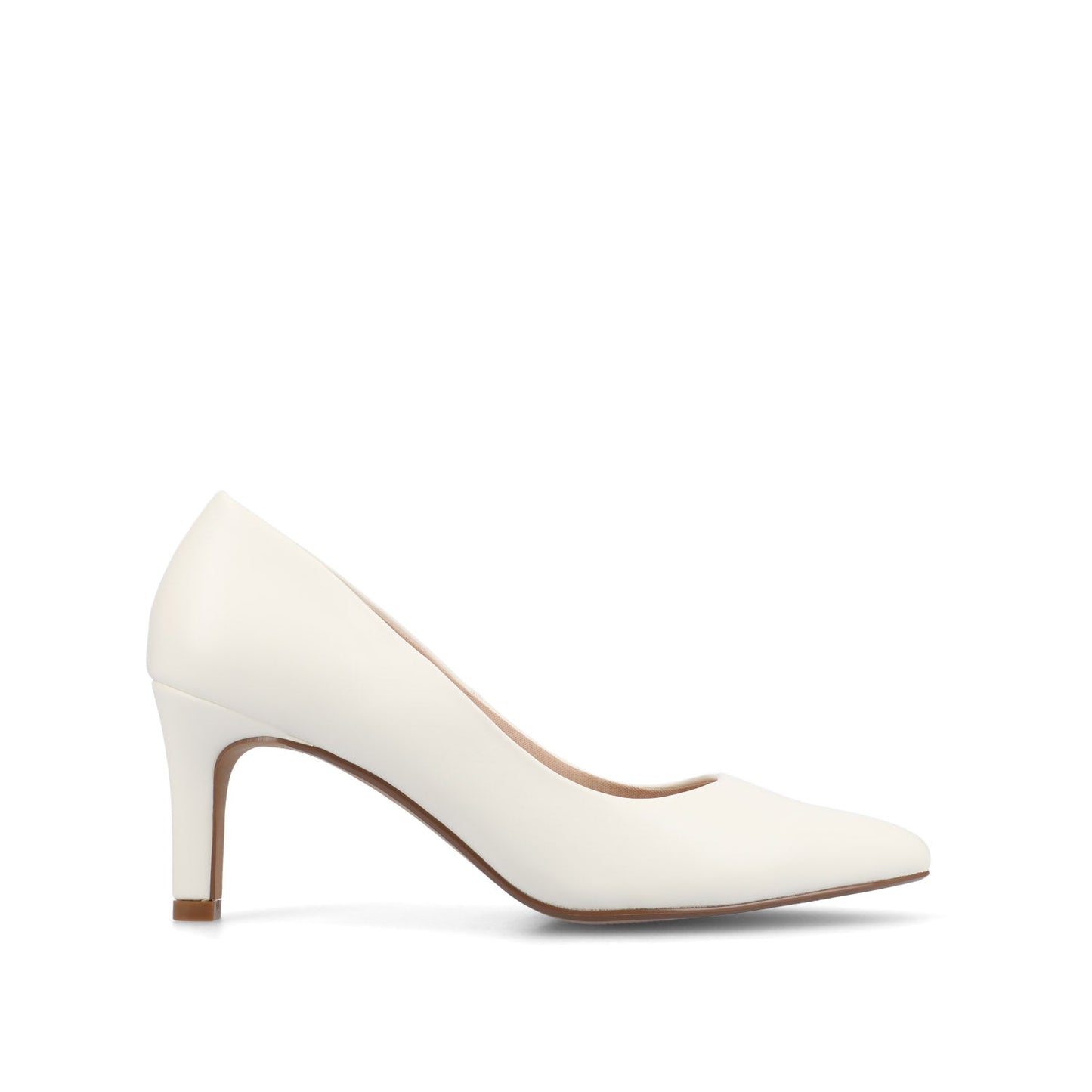 Journee SCYLEE STILETTO PUMP HEELS IN VEGAN LEATHER - White PU