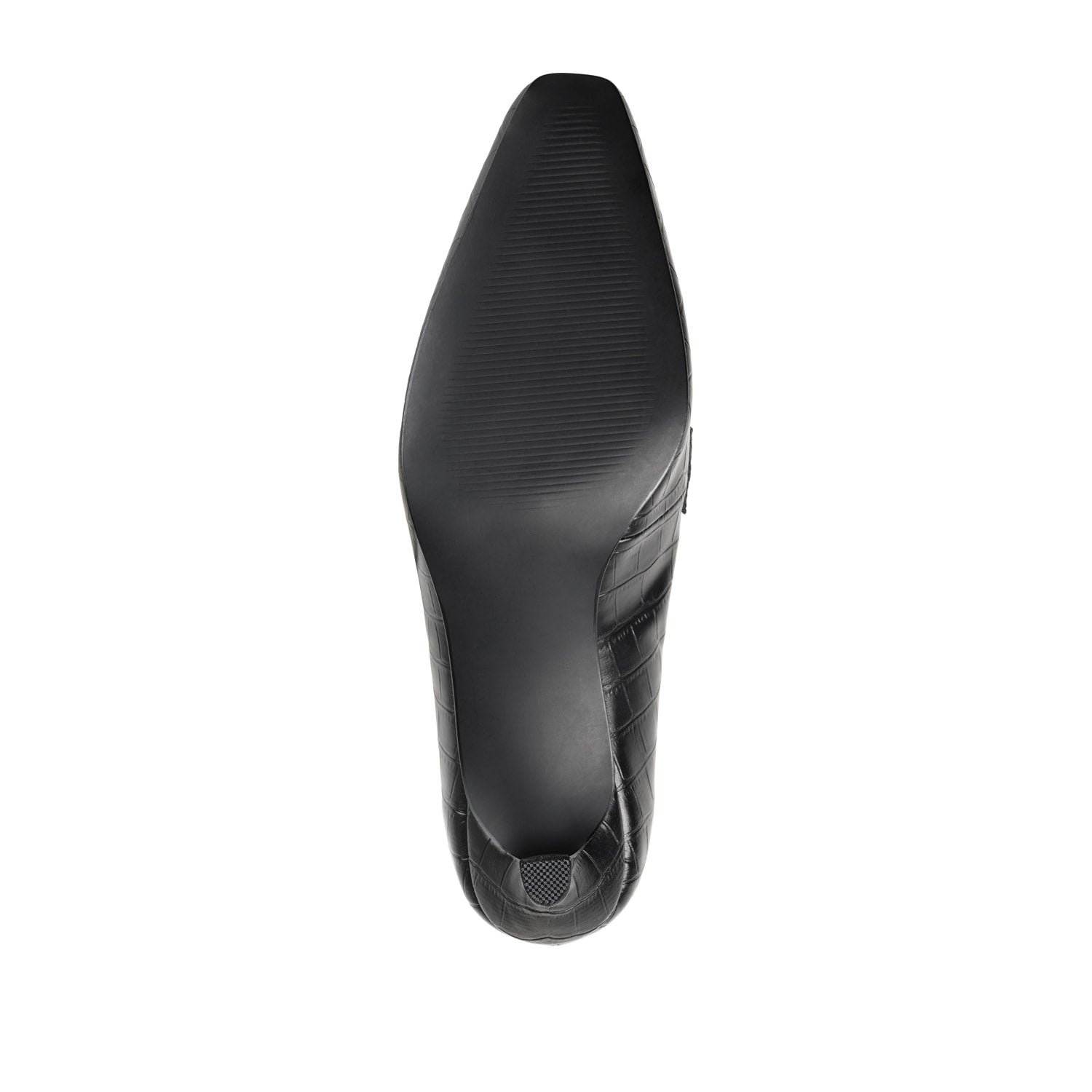 Journee CELINA KITTEN LOAFER HEELS IN CROCO - Black